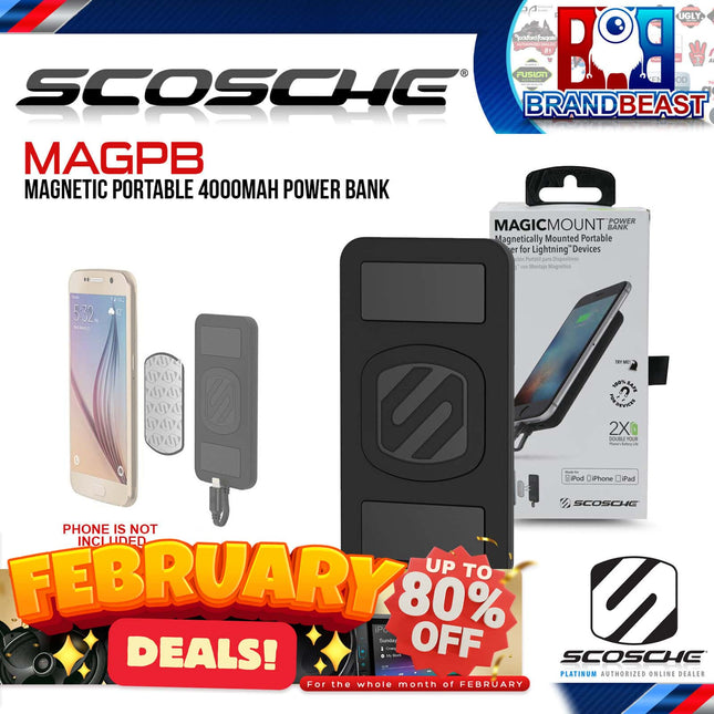 Scosche MAGPB MagicMount Magnetic 4000 mAh Portable PowerBank