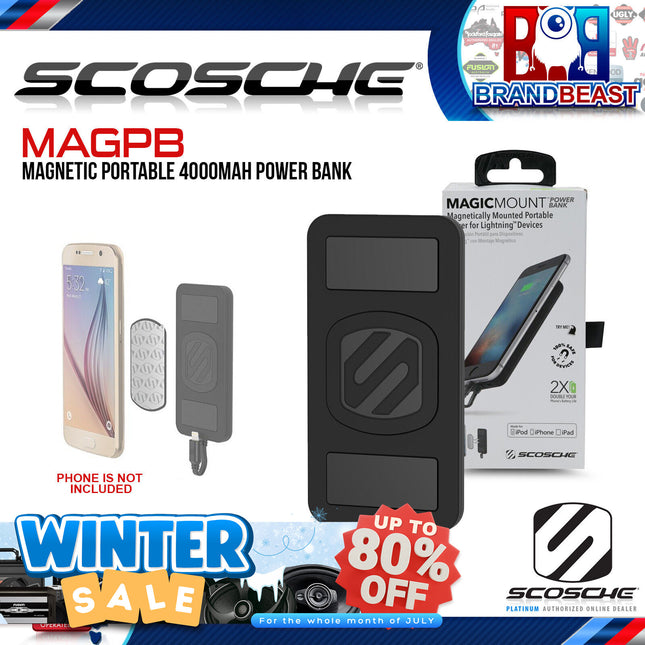 Scosche MAGPB MagicMount Magnetic 4000 mAh Portable PowerBank