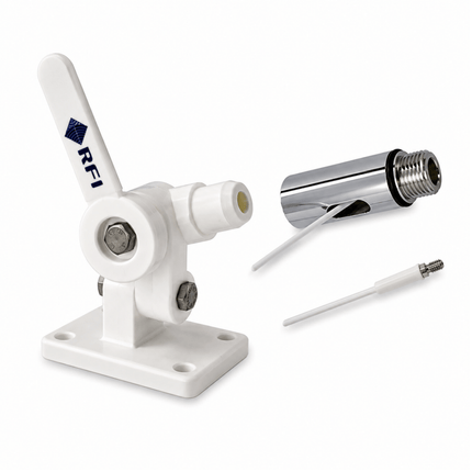 RFI MAM-CDQ White Marine Knock Down Mount with CDQ Adaptor and 5m FME(F) Cable