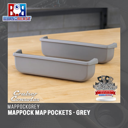 Cruiser Consoles MAPPOCK Map Pockets - Grey