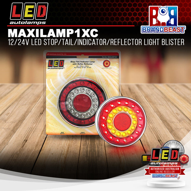 LED Autolamps MAXILAMP1XC 12/24V LED Stop/Tail/Indicator/Reflector Light Blister