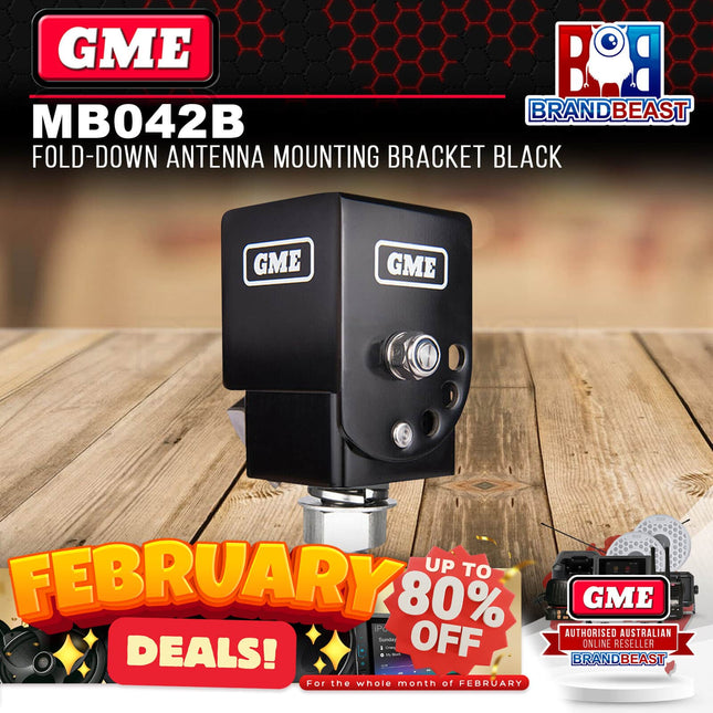 GME MB042B Fold-down Antenna Mounting Bracket (Black)