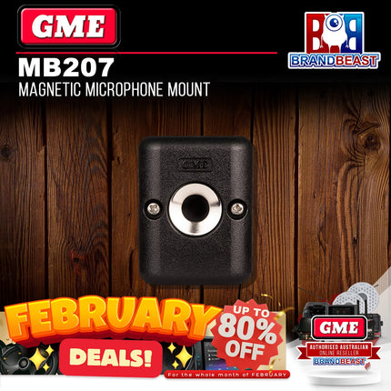 GME MB207 Magnetic Microphone Mounting Bracket - Includes 3map Adhesive Patch