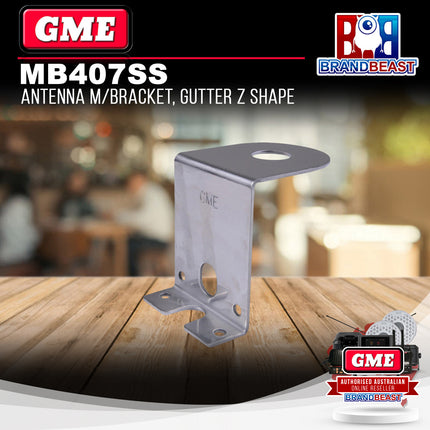 GME MB407SS Antenna Mounting Bracket Gutter Z Shape
