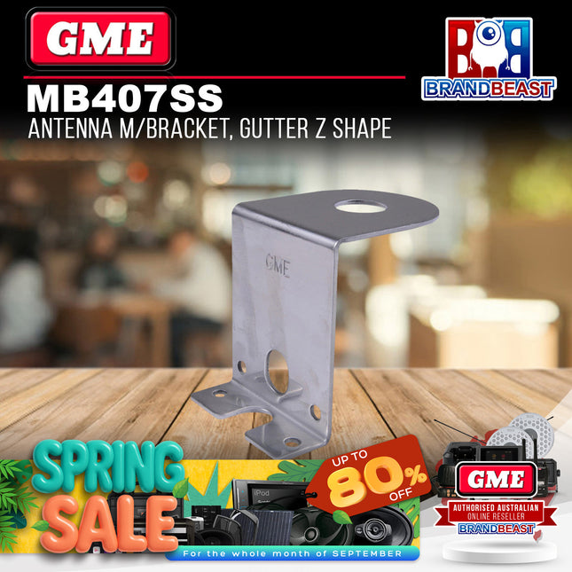 GME MB407SS Antenna Mounting Bracket Gutter Z Shape