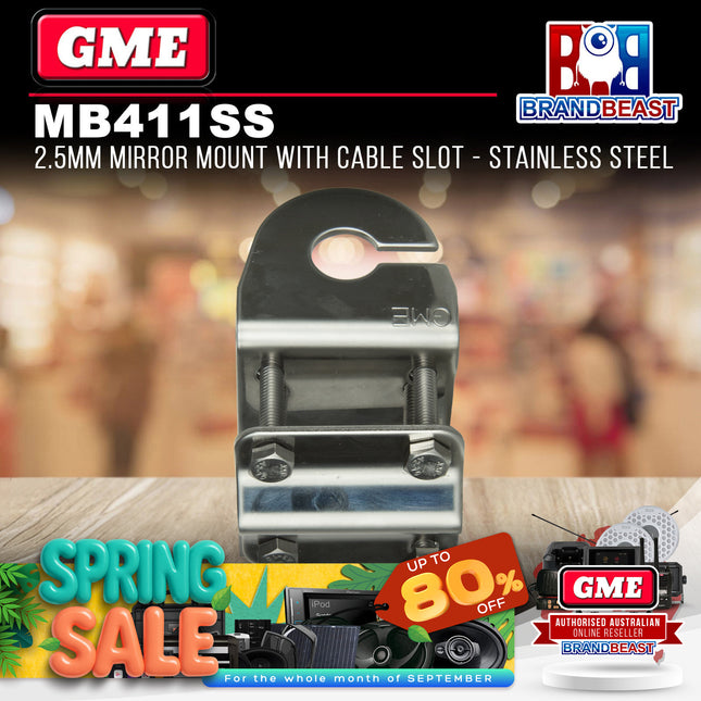 GME MB411SS Antenna Mounting Bracket Mirror Mount with Slot