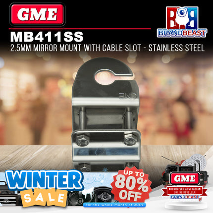 GME MB411SS Antenna Mounting Bracket Mirror Mount with Slot