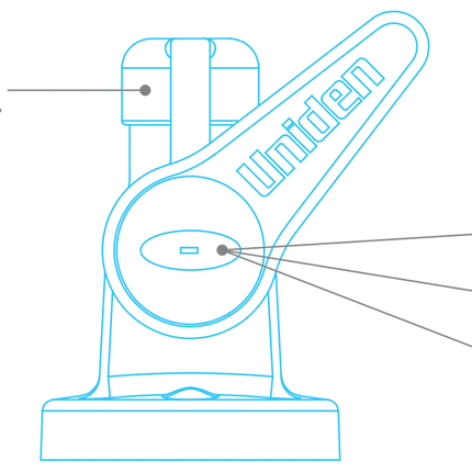 UNIDEN MBM10 - Ratchet Fold-Down Single Hinge Round Base Marine Antenna Mount