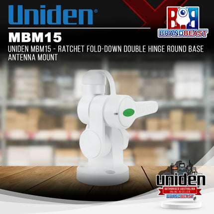 UNIDEN MBM15 - Ratchet Fold-Down Double Hinge Round Base Antenna Mount