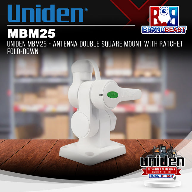 UNIDEN MBM25 - Antenna Double Square Mount with Ratchet Fold-Down