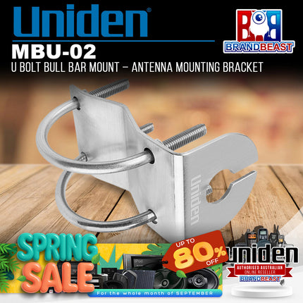 Uniden MBU-02 Glossy Stainless Steel Bull Bar Mount with Cable Slot