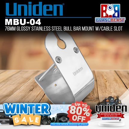 Uniden MBU-04 Antenna Mounting Bracket 76mm Wrap Around Bull Bar Mount