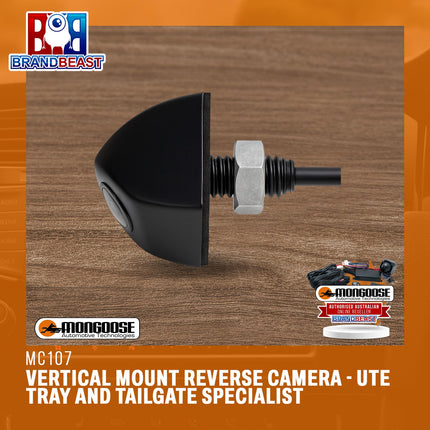 MONGOOSE MC107V Vertical Mount Reverse Camera Ute Tray and Tailgate Specialist