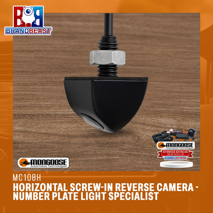 MONGOOSE MC108H Horizontal Screw-In Reverse Camera - Number Plate Light Specialist