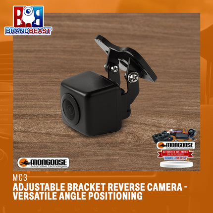 MONGOOSE MC3 Adjustable Bracket Reverse Camera - Versatile Angle Positioning