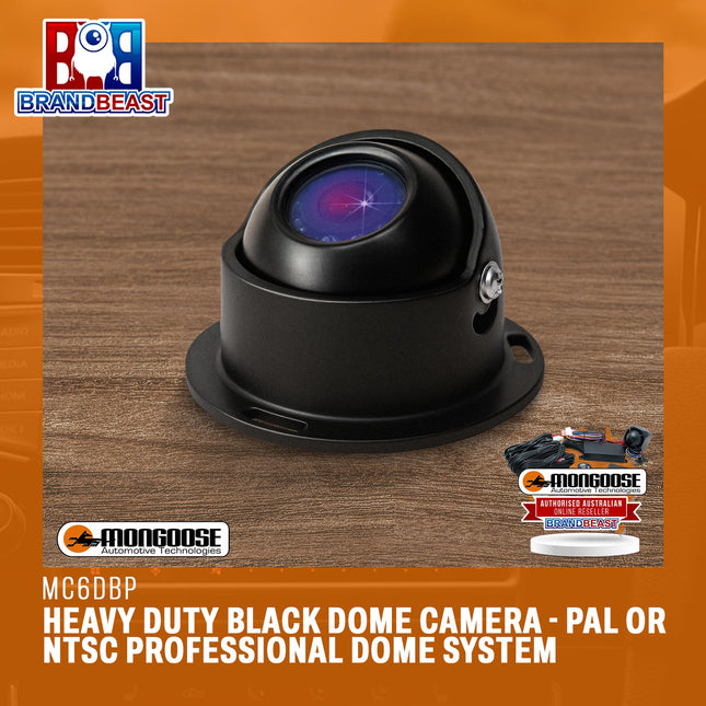 MONGOOSE MC6DBP/N Heavy Duty Black Dome Camera - PAL or NTSC Professional Dome System