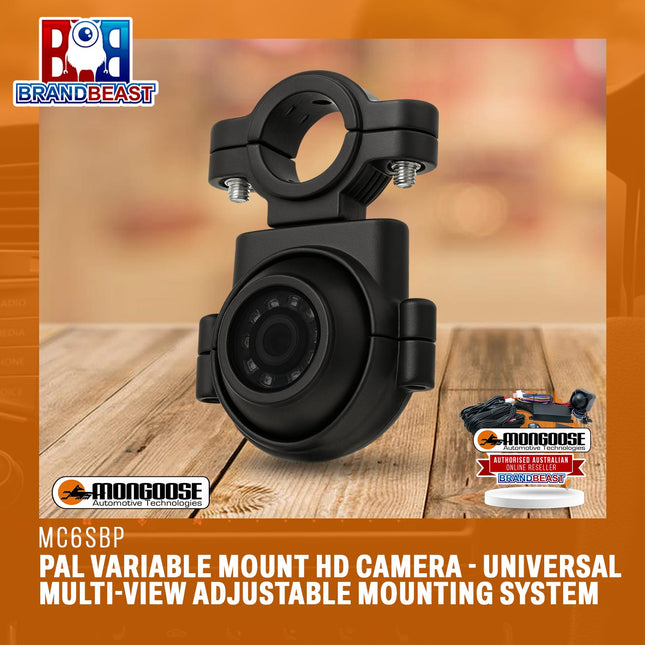 MONGOOSE MC6SB PAL Variable Mount HD Camera - Universal Multi-View Adjustable Mounting System