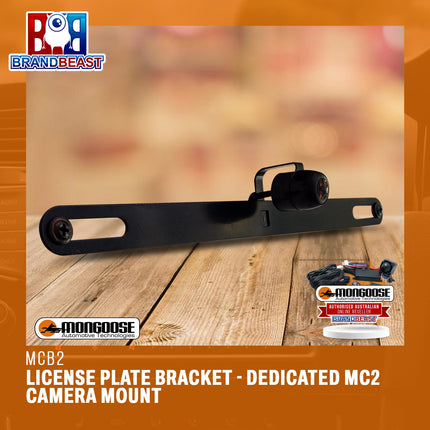 MONGOOSE MCB2 License Plate Bracket - Dedicated MC2 Camera Mount