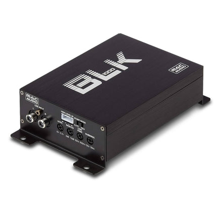 Mac Audio MC-BLK-1000 1-Channel Class-D Mini Mono Amplifier with MC-BLK-SUB25 250mm Bass Reflex Subwoofer Enclosure and Aerpro BSX208 Wiring Kit Package