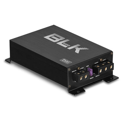 Mac Audio MC-BLK-1000 1-Channel Class-D Mini Mono Amplifier with MC-BLK-SUB25 250mm Bass Reflex Subwoofer Enclosure and Aerpro BSX208 Wiring Kit Package