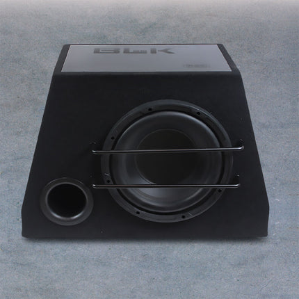 Mac Audio MC-BLK-1000 1-Channel Class-D Mini Mono Amplifier with MC-BLK-SUB25 250mm Bass Reflex Subwoofer Enclosure and Aerpro BSX208 Wiring Kit Package