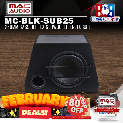 Mac Audio MC-BLK-SUB25 250mm Bass Reflex Subwoofer Enclosure