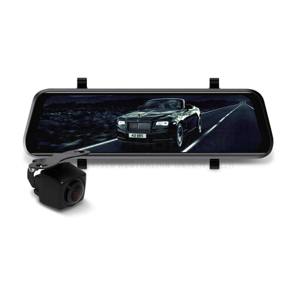 MONGOOSE MCM93C 9.6" Full HD Clip-On Mirror Monitor and Mini Camera Kit - Complete Vision System