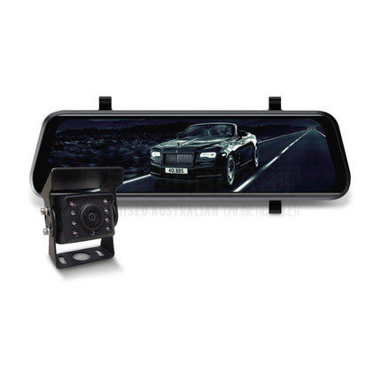MONGOOSE MCM96C 9.6" Full HD Clip-On Mirror Monitor and Heavy Duty Camera Kit