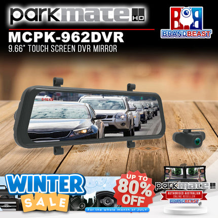 Parkmate MCPK-962DVR 9.66" Touch Screen DVR Mirror