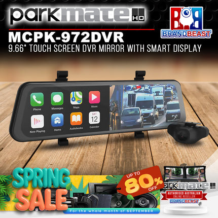 Parkmate MCPK-972DVR 9.66" Touch Screen DVR Mirror with Smart Display