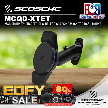 Scosche MCQD-XTET MagicMount™ Charge3 Qi Wireless Charging Magnetic Dash Mount