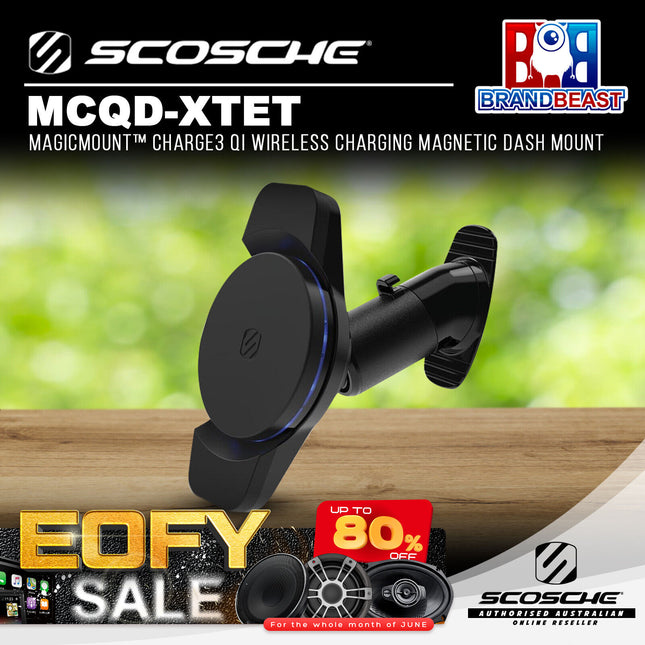 Scosche MCQD-XTET MagicMount™ Charge3 Qi Wireless Charging Magnetic Dash Mount