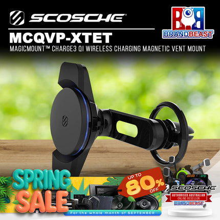 Scosche MCQVP-XTET MagicMount™ Charge3 Qi Wireless Charging Magnetic Vent Mount