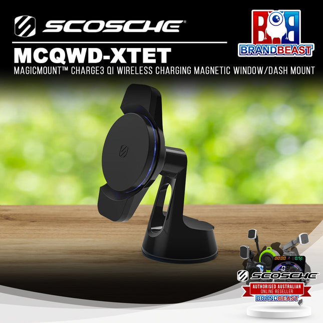 Scosche MCQWD-XTET MagicMount™ Charge3 Qi Wireless Magnetic Window/Dash Mount