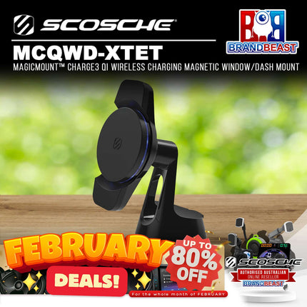 Scosche MCQWD-XTET MagicMount‚Ñ¢ Charge3 Qi Wireless Magnetic Window/Dash Mount