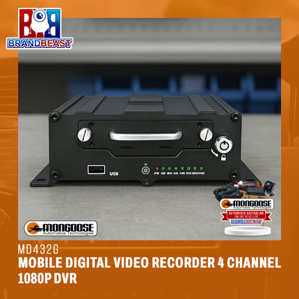 Mongoose MD432G Mobile Digital Video Recorder 4 Channel 1080p DVR
