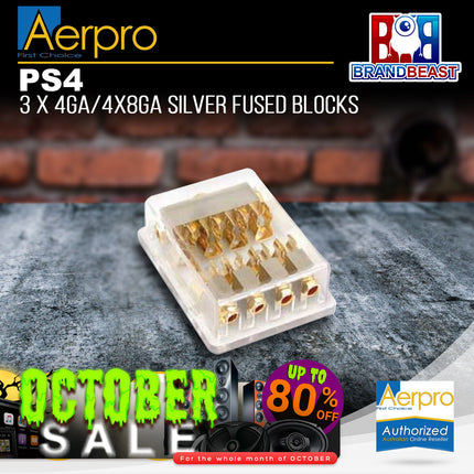 Aerpro PS4 3 X 4Ga/4X8Ga Silver Fused Blocks