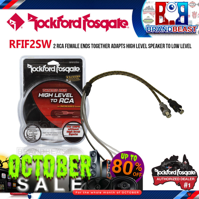 Rockford Fosgate RFIF2SW Speaker Line To Female RCA Adapter