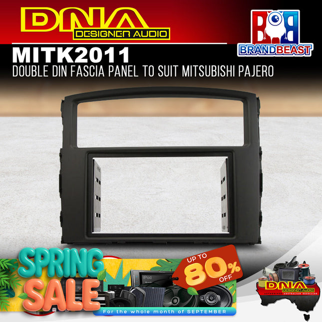 DNA MIT-K2011 Double DIN Fascia Panel To Suit Mitsubishi Pajero