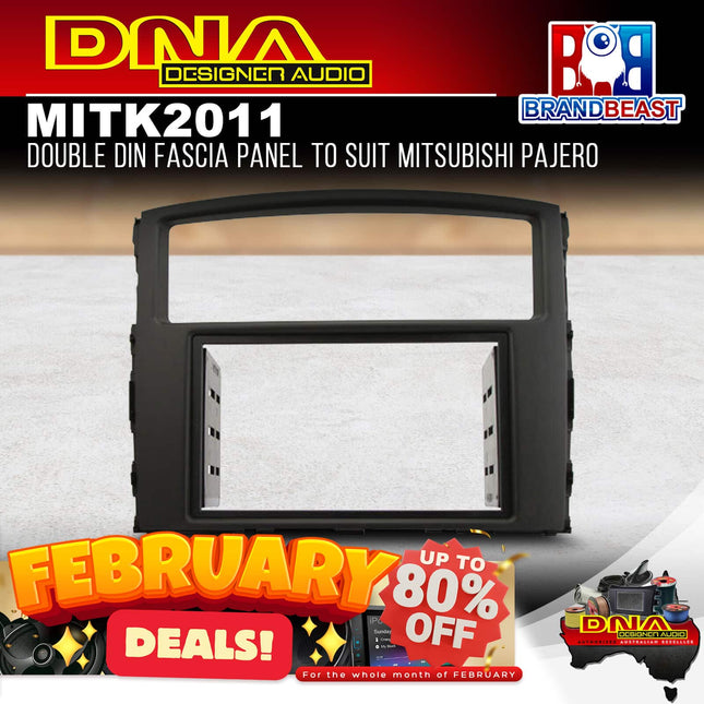 DNA MIT-K2011 Double DIN Fascia Panel To Suit Mitsubishi Pajero