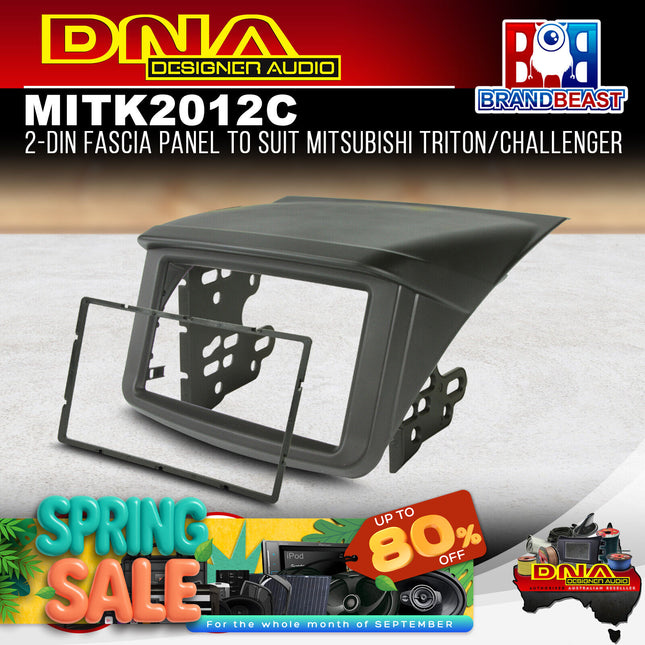 DNA MIT-K2012C 2-DIN Fascia Panel To Suit Mitsubishi Triton/Challenger