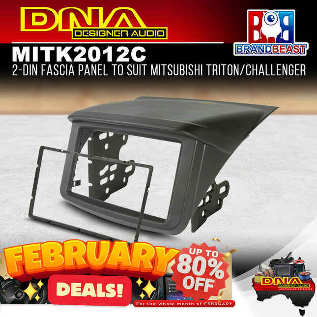 DNA MIT-K2012C 2-DIN Fascia Panel To Suit Mitsubishi Triton/Challenger