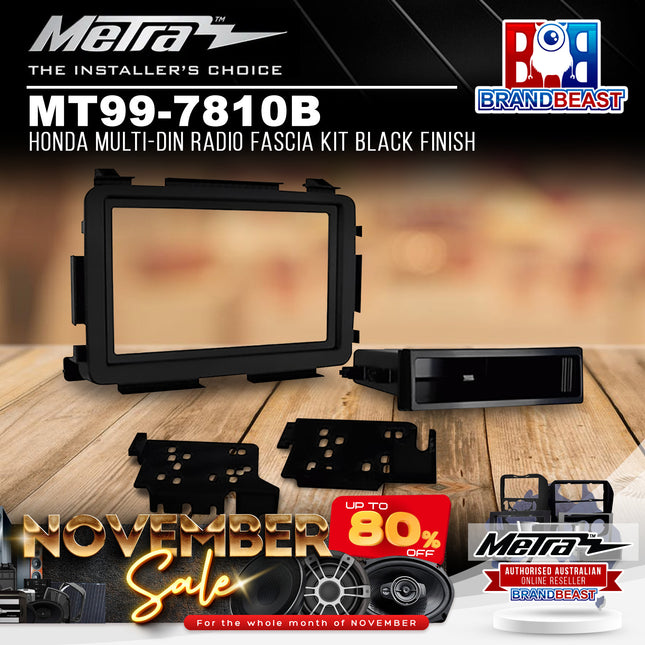 Metra MT99-7810B Honda Multi-DIN Radio Fascia Kit Black Finish