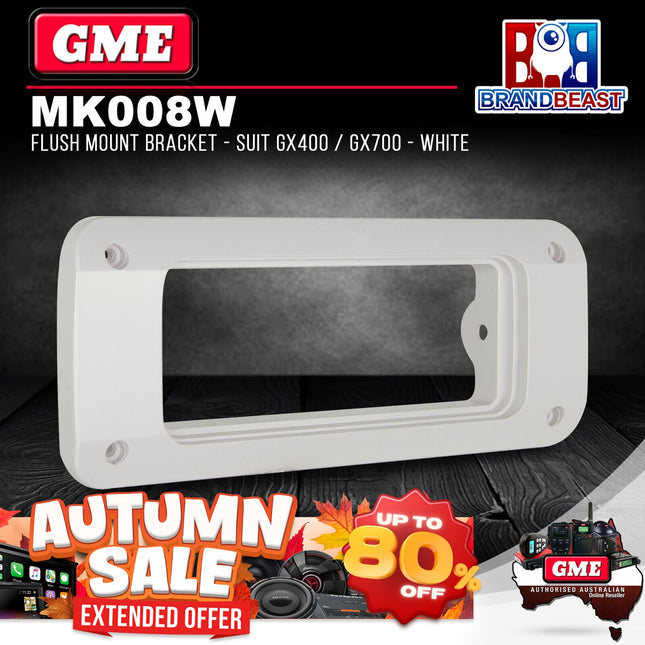 GME MK008W Flush Mount Bracket Suit GX400/GX700 White