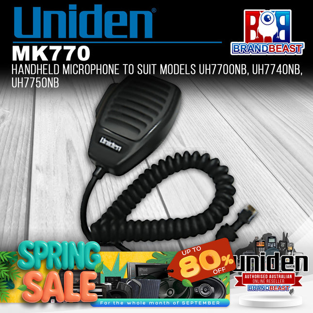 Uniden MK770 Handheld Microphone to Suit Models UH7700NB, UH7740NB, UH7750NB