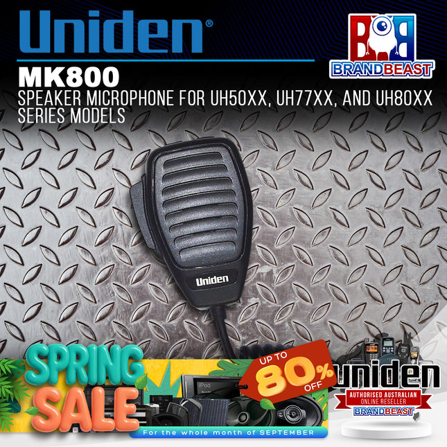 Uniden MK800 Speaker Microphone for UH50xx, UH77xx, and UH80xx Series Models