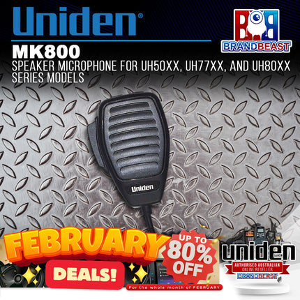 Uniden MK800 Speaker Microphone for UH50xx, UH77xx, and UH80xx Series Models