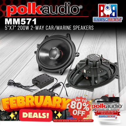 Polk Audio MM571 5&quot;x7&quot; 200W 2-Way Car/Marine Speakers