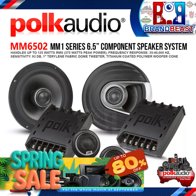 Polk Audio MM6502 MM1 Series 6.5" 375W Component Speaker System with Ultra-Marine Certification