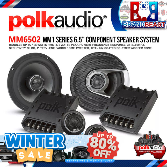Polk Audio MM6502 MM1 Series 6.5" 375W Component Speaker System with Ultra-Marine Certification
